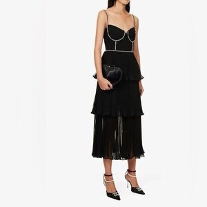 Self-Portrait Strapless Black Layered Dress